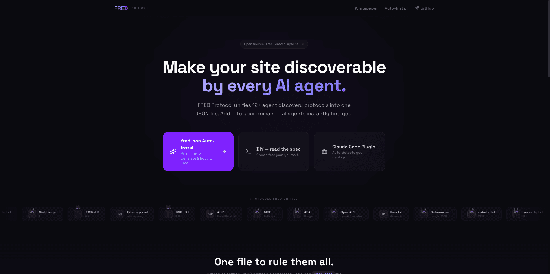 FRED Protocol screenshot